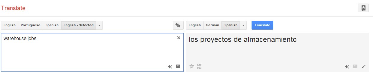Bad Auto Translation English to Spanish
