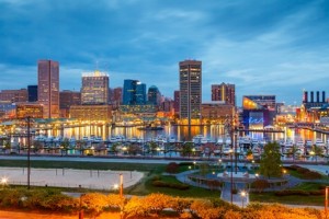 Baltimore Skyline at Night