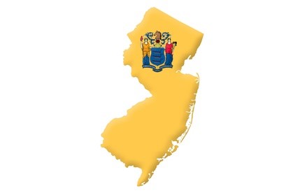 State Flag Inside New Jersey