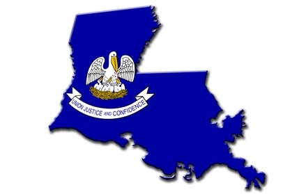 Louisiana Flag in State