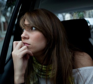 Gabriela Alvarado Riding in Car