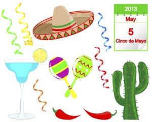 Cinco De Mayo. Set of holiday elements.