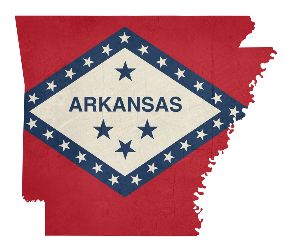 Arkansas Flag in State