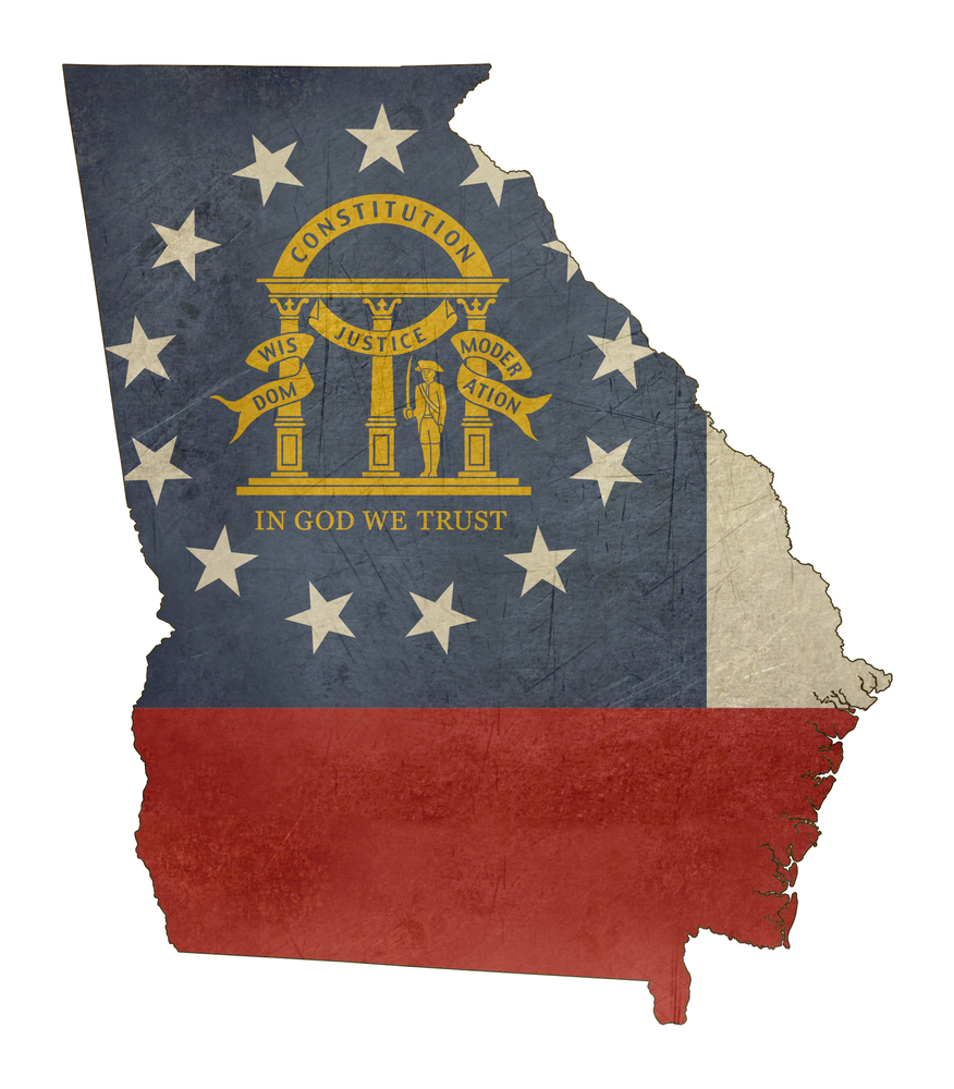 Georgia Flag in State
