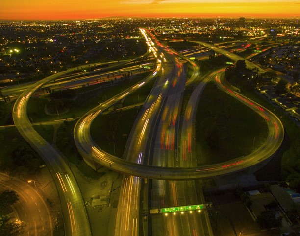 Santa Ana Freeway Skyview Blurry