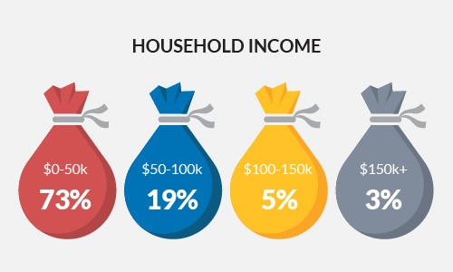 ECHM Visitors Household Income