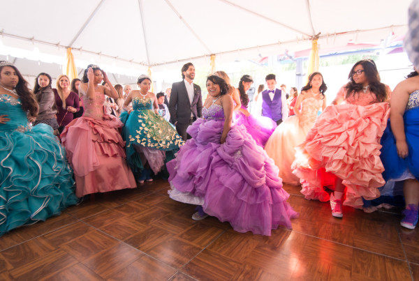 Eight Foster Care Quinceaneras Dancing