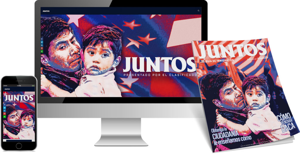 Juntos mobile, desktop, and in printt