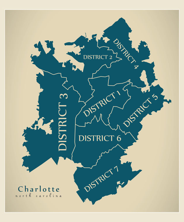 Charlotte North Carolina distict map