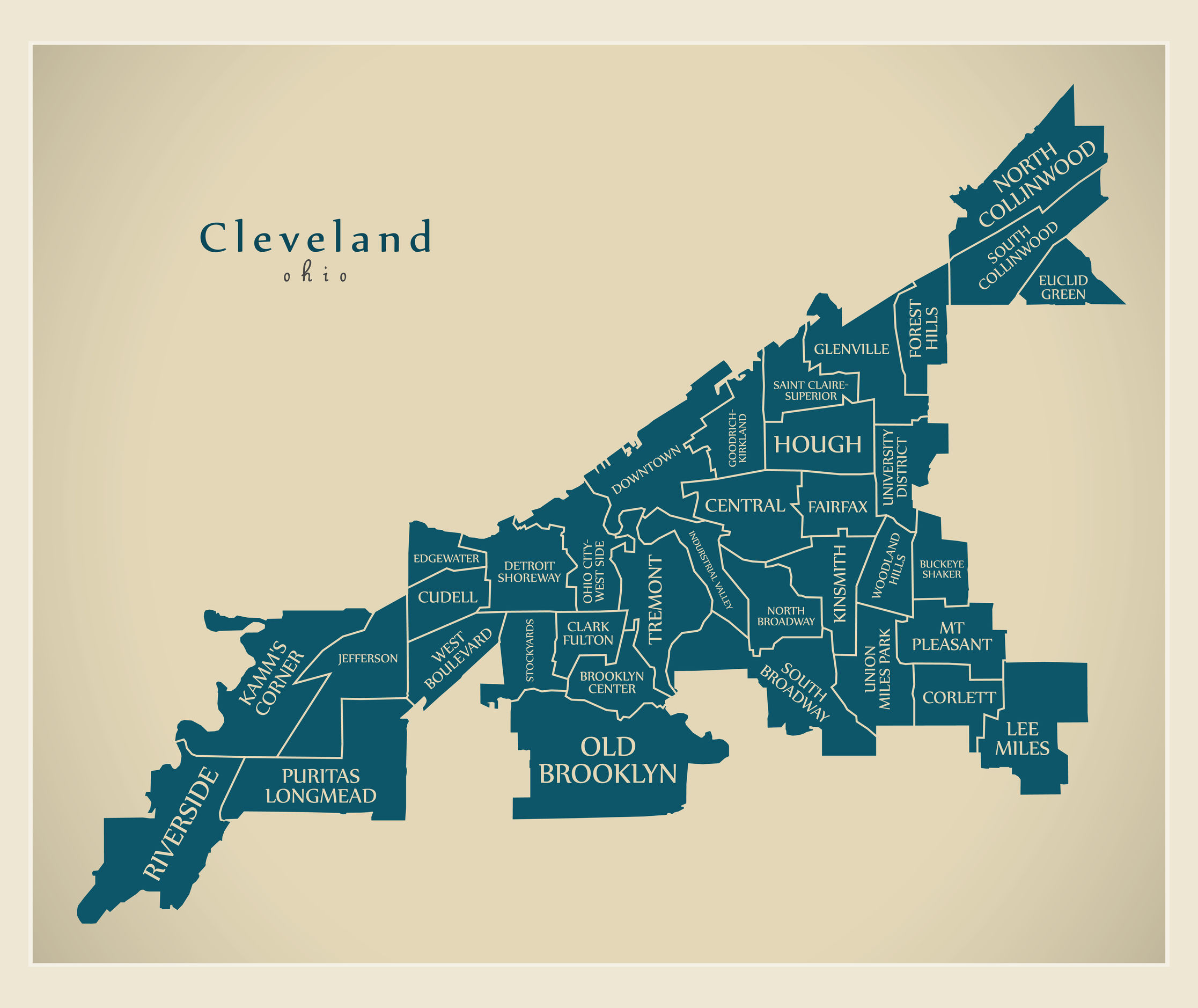 Cleveland Ohio neighborhood map