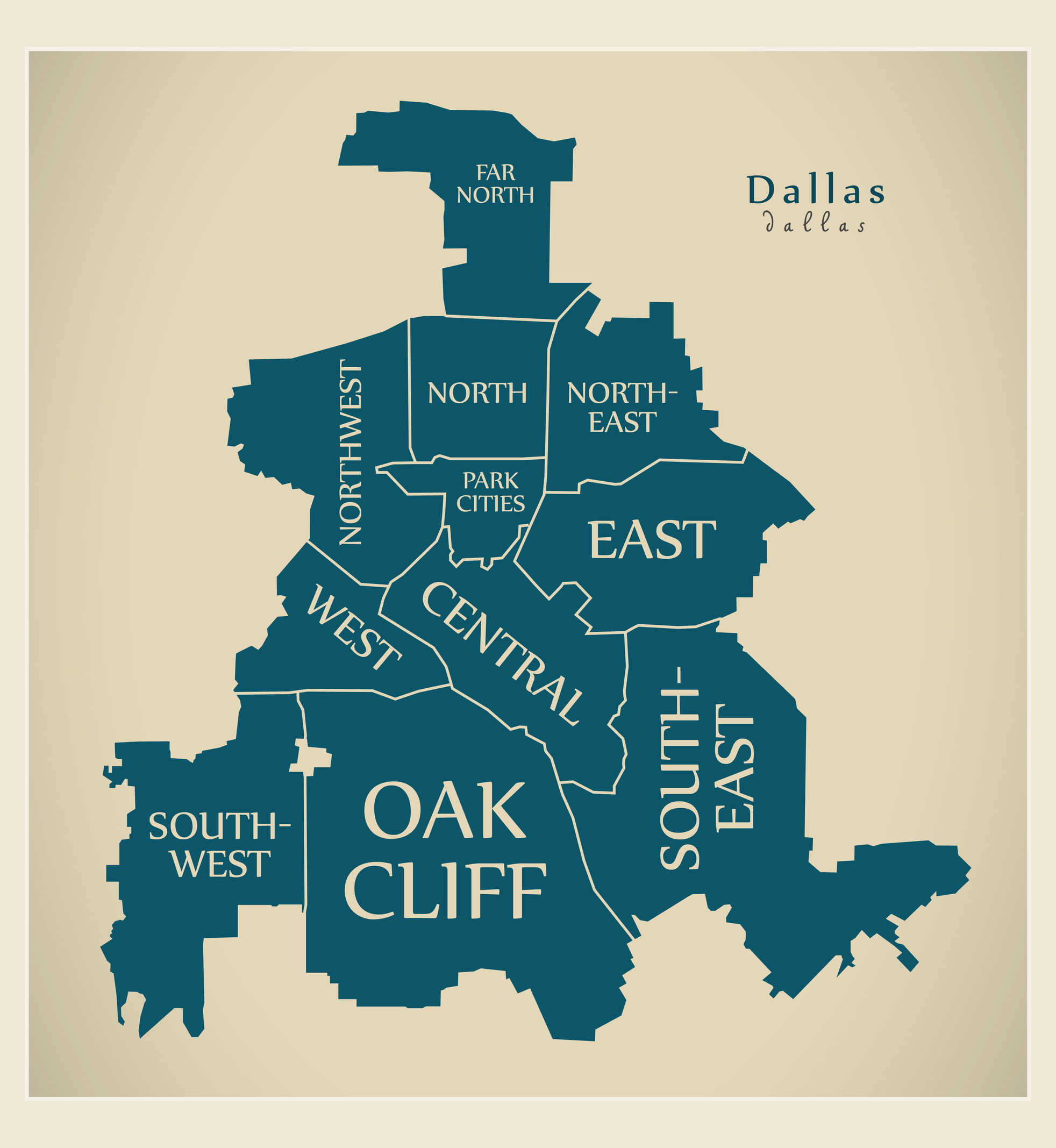 dallas texas neighborhood map