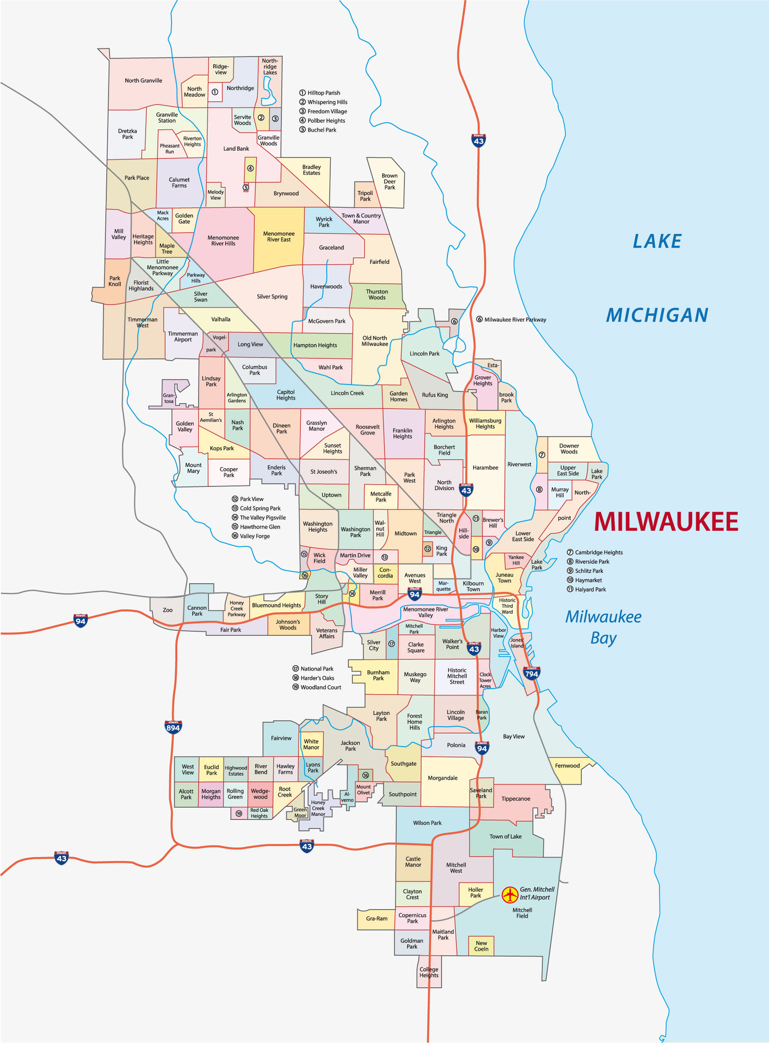 milwaukee wisconsin neighborhood map