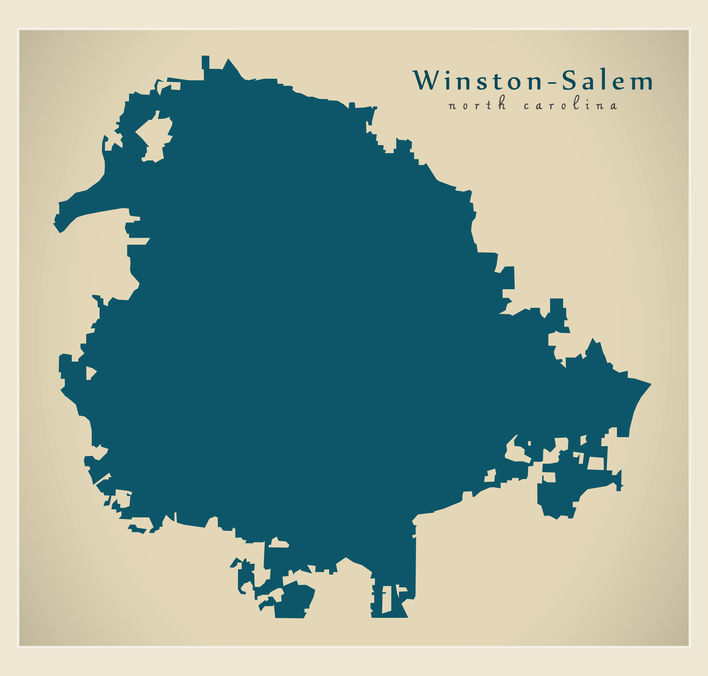 winston salem north carolina map