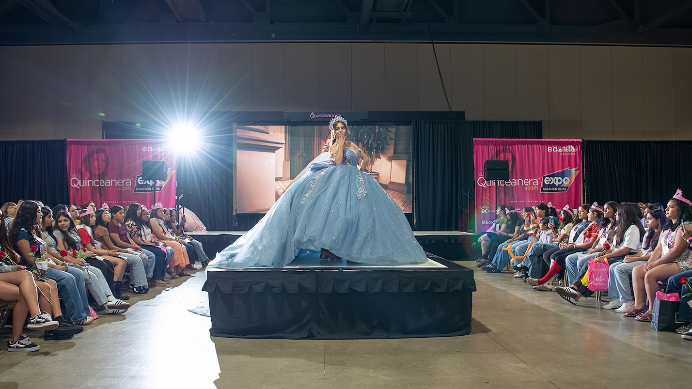Fashion show at the Quinceanera.com expo 2025 Long Beach