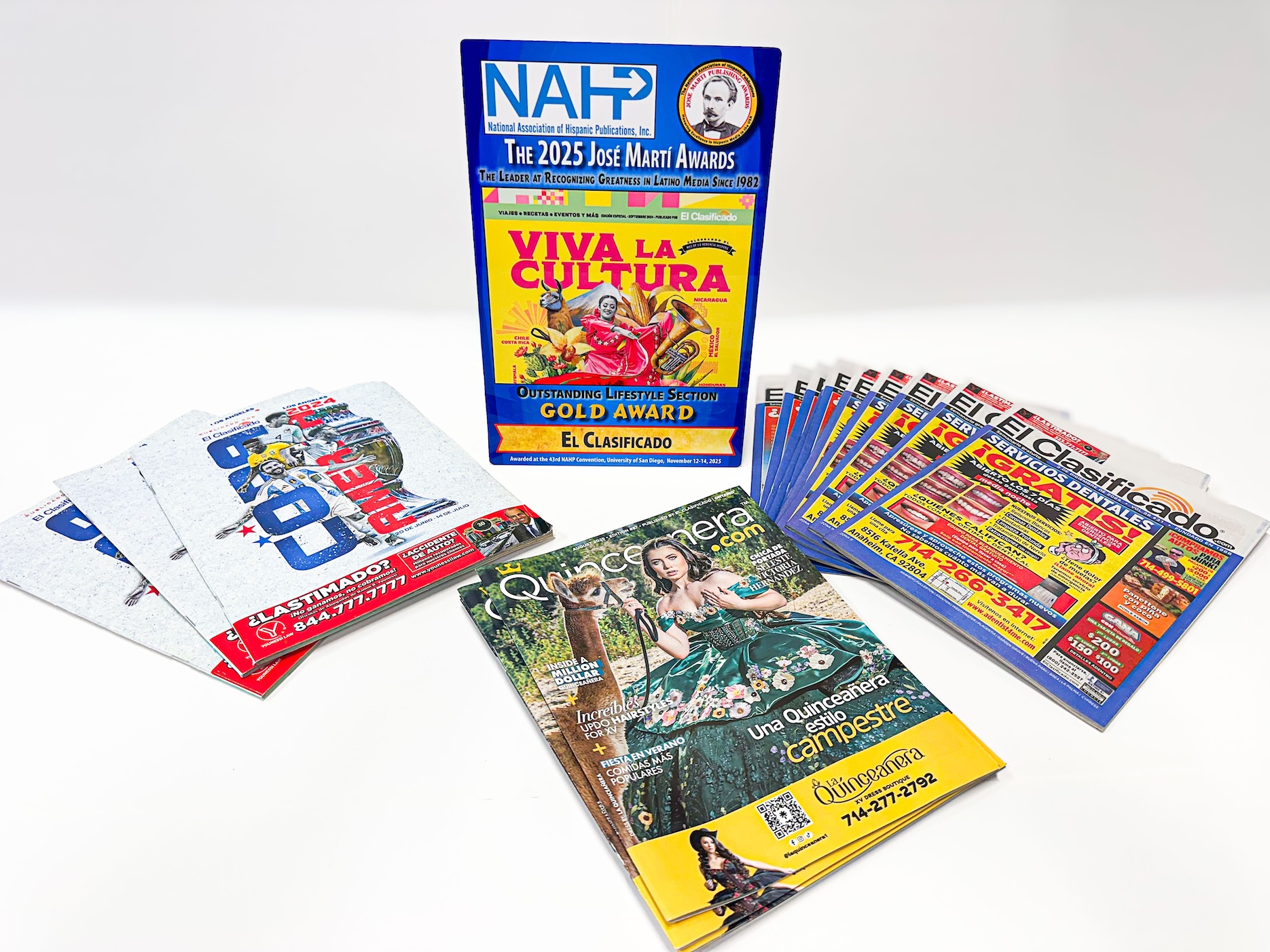 El Clasificado magazines wins 8 awards at the NAHP 2025 Jose Marti awards